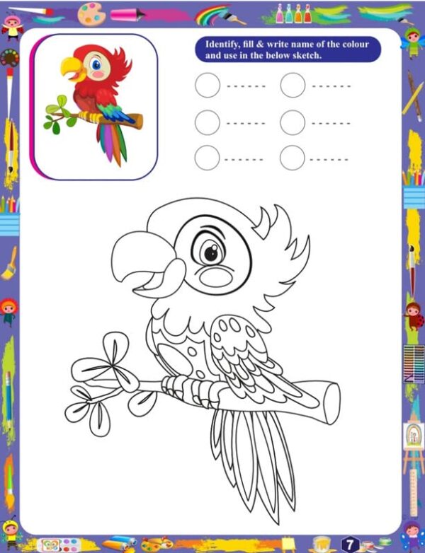 Coloring with crayons book for Kids - Image 3