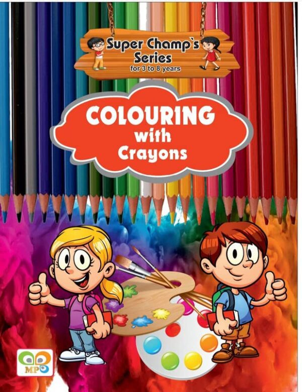 Coloring with crayons book for Kids